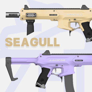 海鸥软弹发射器手拉短造型工匠大师worker海绵枪玩具