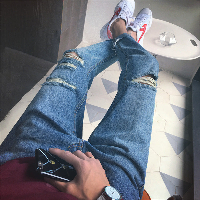 Jeans pour adolescent droite en vrac pour automne - Ref 1482074 Image 4