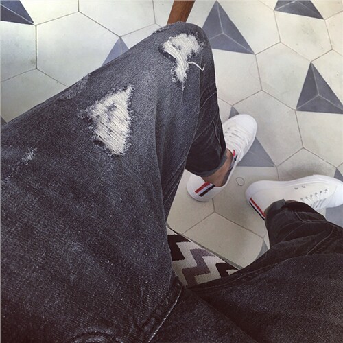 Jeans pour jeunesse droite en vrac en coton pour automne - Ref 1482141 Image 3