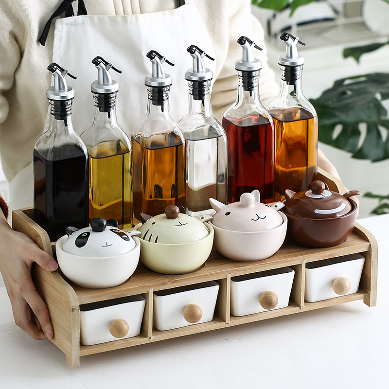 kitchen Cruet Japanese originality household Shelf ceramics Salt shaker suit Glass Lecythus Seasoning Box Modular assemblyin the Kitchen/Cooking utensils , Kitchen Gadgets/Kitchen storage , Storage jars/Kitchen storage containers , Seasoning bottles  category - from Buy2taobao.com to provide professional Taobao agent buy service