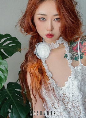 25SUMMER女款可拆卸花朵颈链