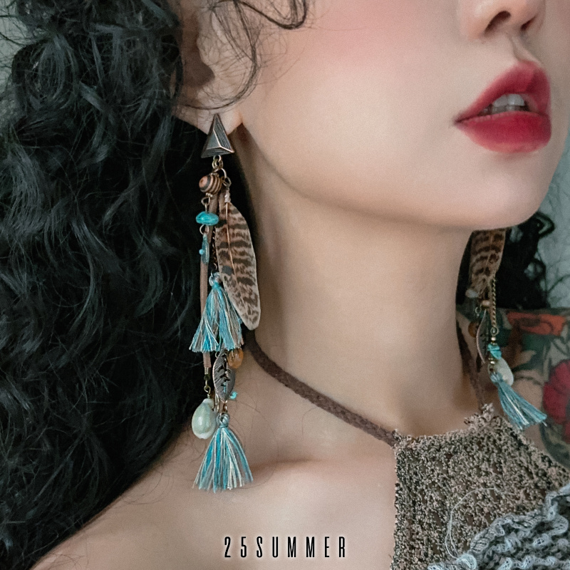25SUMMER做旧流浪风金属女耳环