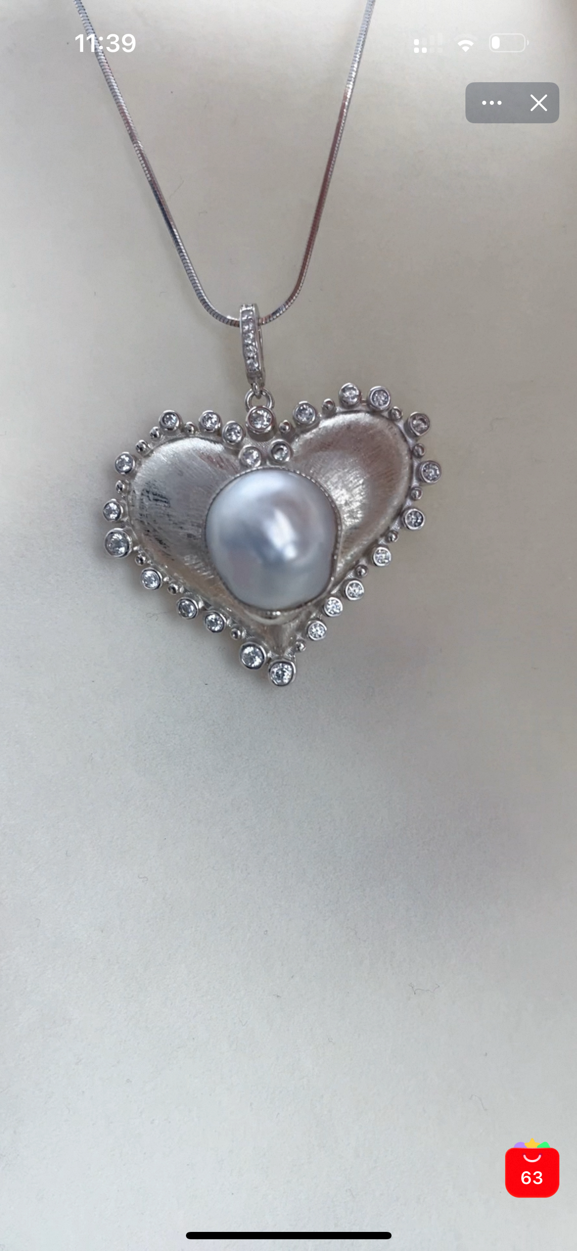 澳白蓝血海水巴洛克珍珠吊坠