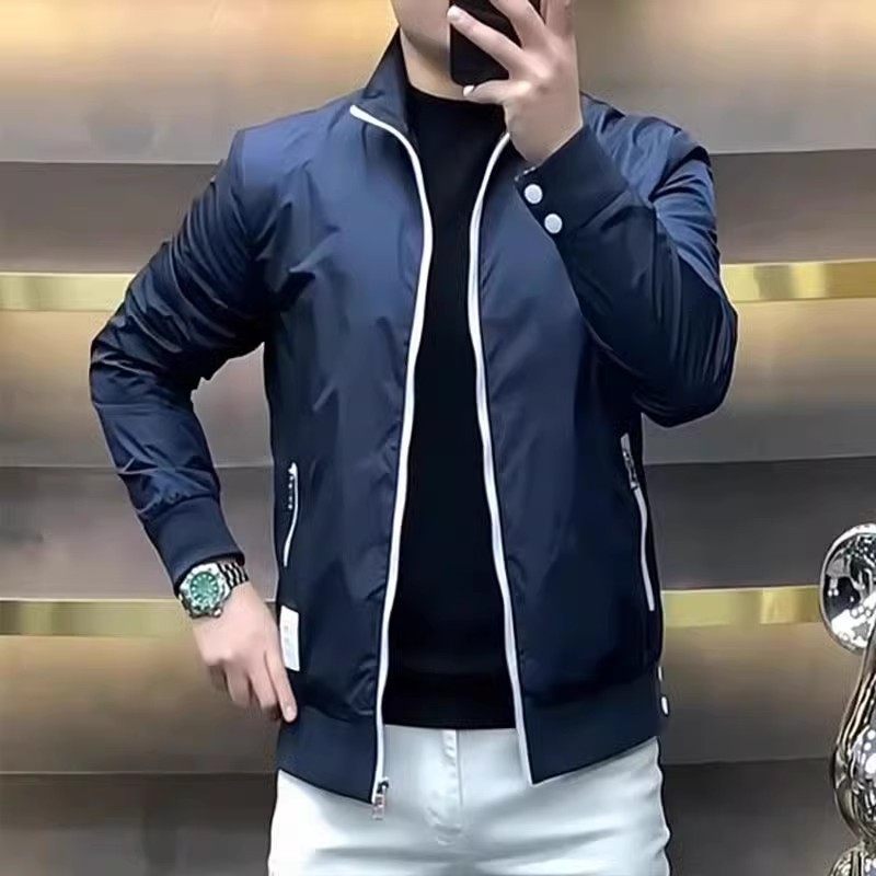 夹克男士春秋季2025新款潮牌高级感修身立领外套冬装百搭休闲上衣