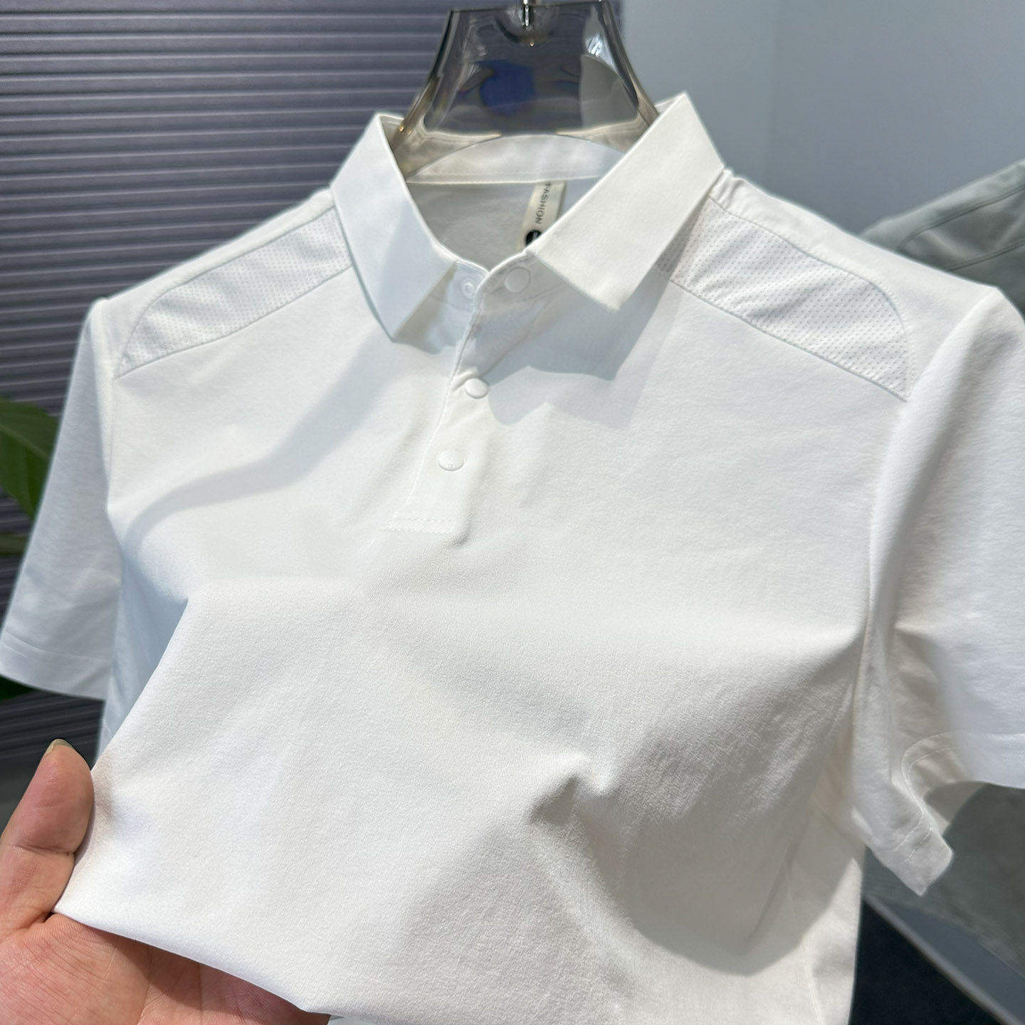 商务休闲翻领短袖T恤男士2026新款纯色运动POLO衫春夏季透气半袖