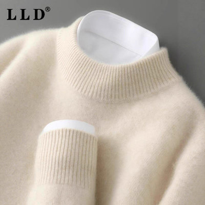 高端加厚纯羊毛衫男款秋冬季2025新款宽松保暖羊绒套头男士打底衫