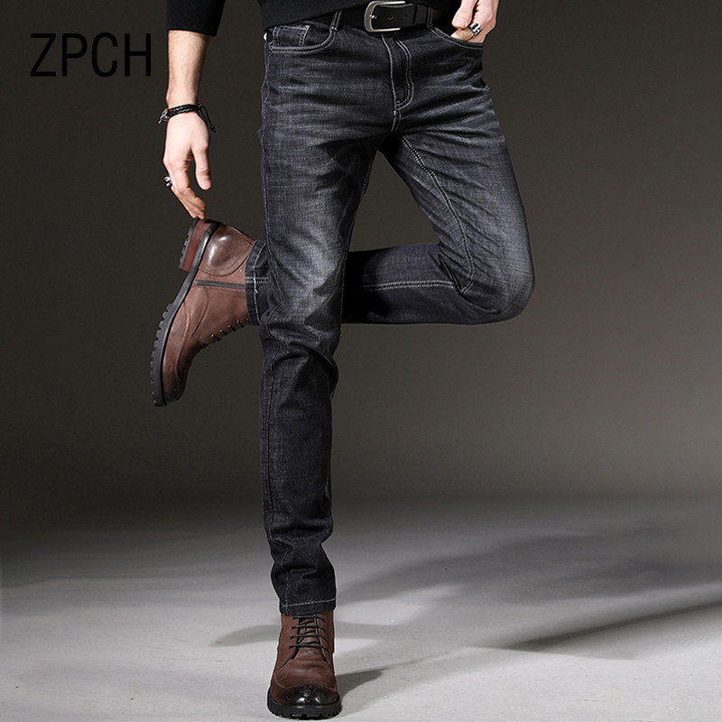 男士牛仔裤2025新款秋加厚弹力直筒修身商务休闲裤子潮牌高端品牌