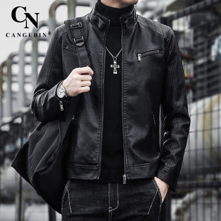 真皮皮衣外套男春秋海宁机车2026新款 山羊皮品牌高端头层牛皮夹克