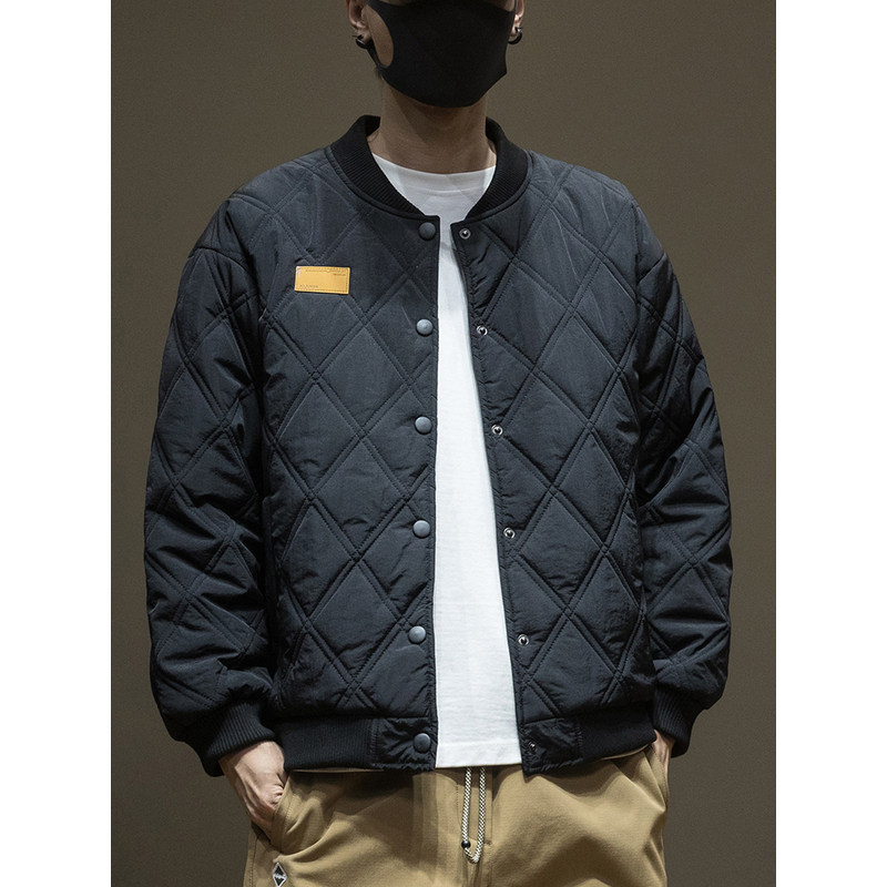 潮牌it neith BIAS轻薄棉衣男秋冬宽松大码休闲空气棉棒球服外套