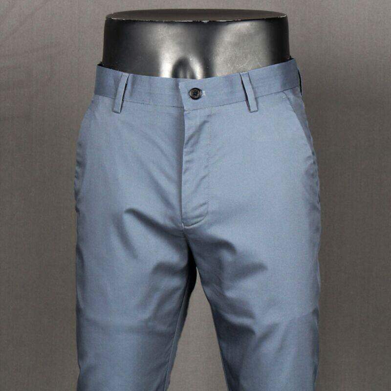 高端商务休闲裤男夏季薄款2026新款修身直筒韩版时尚微弹垂感西裤