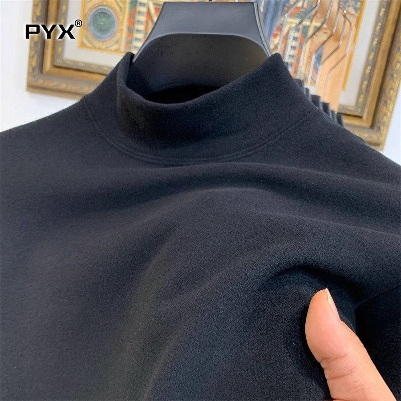 高端德绒打底衫男士秋冬季2025年新款半高领加厚保暖长袖t恤男款