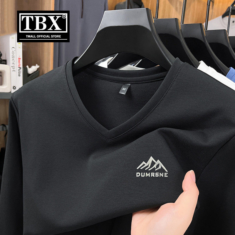 高端纯棉长袖T恤男士卫衣2026新款春秋冬季鸡心V领黑色打底衫男款