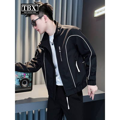 高端夹克外套男士2025新款春秋季潮流设计感立领休闲上衣男款冬装