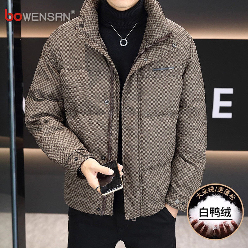 高级感痞帅羽绒服男士2025新款冬季潮流加厚百搭男外套冬装男款潮