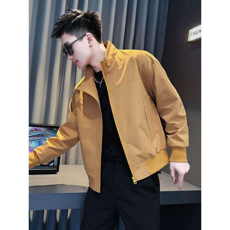 休闲夹克男士2025春秋季新款高端潮流帅气上衣高级感潮牌时尚外套