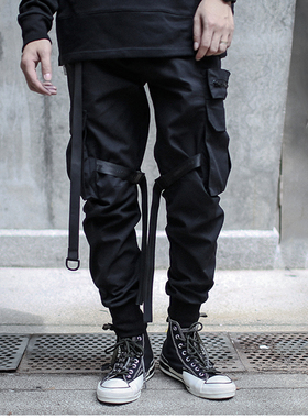 ENSHADOWER隐蔽者潮牌宽松多口袋伞兵工装束脚裤男机能小脚休闲裤