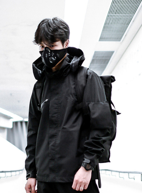 ENSHADOWER隐蔽者潮牌户外防水单层冲锋衣男春秋宽松夹克机能外套