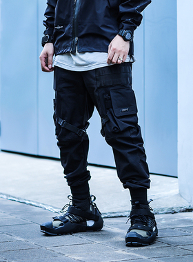 ENSHADOWER隐蔽者二代伞兵束脚裤男潮牌直筒宽松飘带机能工装裤子