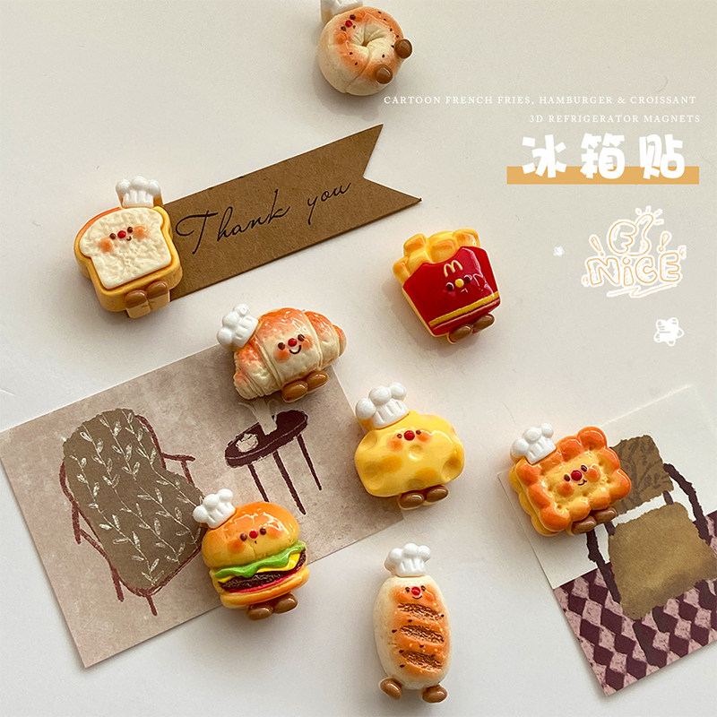 创意食玩冰箱贴3D立体磁吸装饰品图片