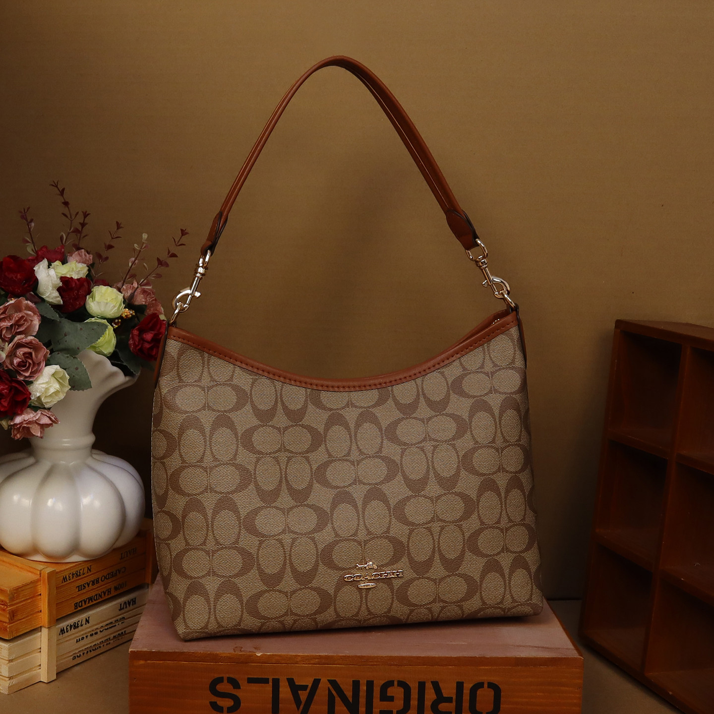 轻奢老花腋下包女2025新款时尚百搭大容量单肩斜挎包高级托特包女,箱包皮具/热销女包/男包,通用款女包,淘宝优惠券,粉丝福利购,淘宝优惠卷