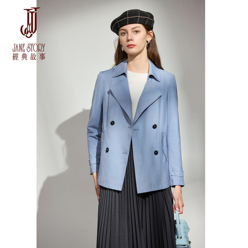 廓形短款风衣外套女高级感小个子