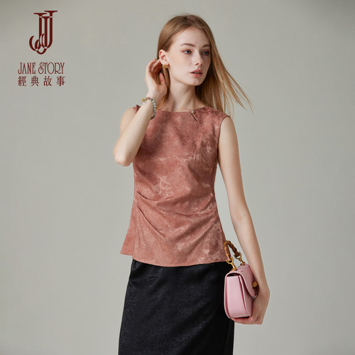 新中式无袖T恤女上衣设计感小众
