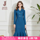 正式 高级感西装 连衣裙女2026春秋新款 场合气质职业通勤鱼尾裙长裙