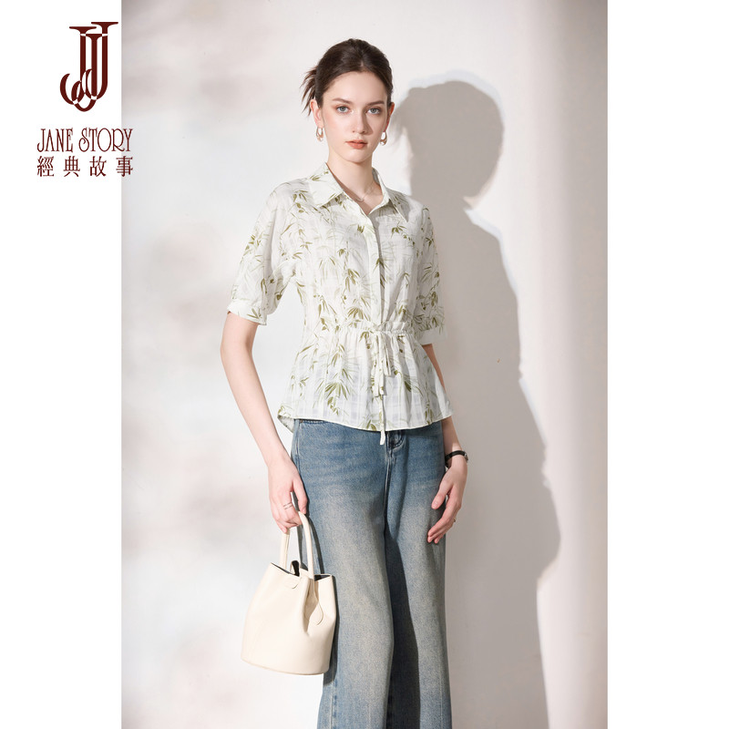 宽松显瘦百搭款花边衬衣
