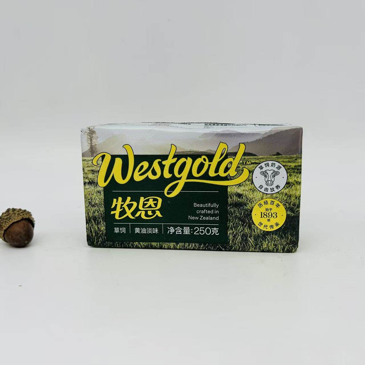 牧恩草饲淡味黄油250g新西兰进口 动物黄油烘焙原料牛轧糖煎牛排