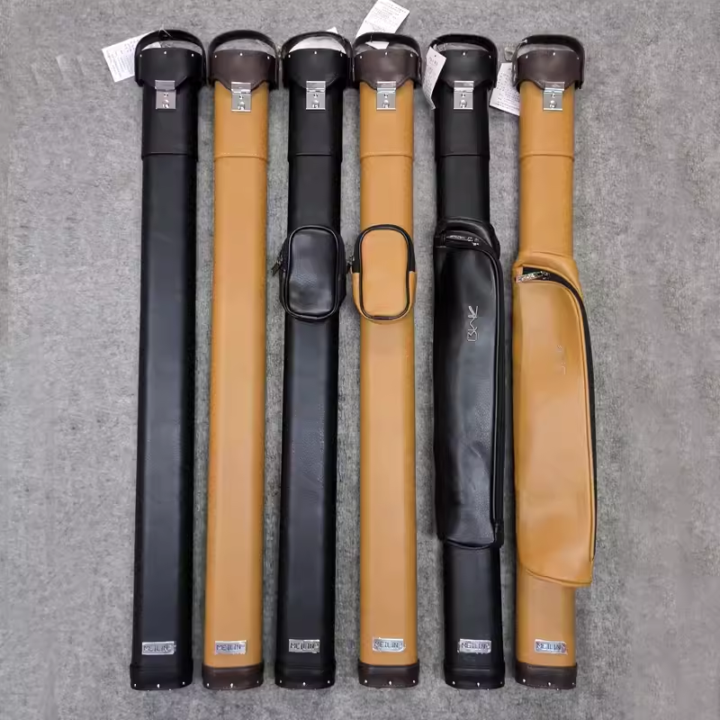 带锁台球杆桶杆盒桌球杆筒1/2款2孔黑八8杆袋杆套9九球背包球杆包