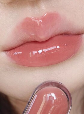 纯欲双头唇釉镜面水光透明唇蜜口红二合一持久显白肉桂奶茶色爆