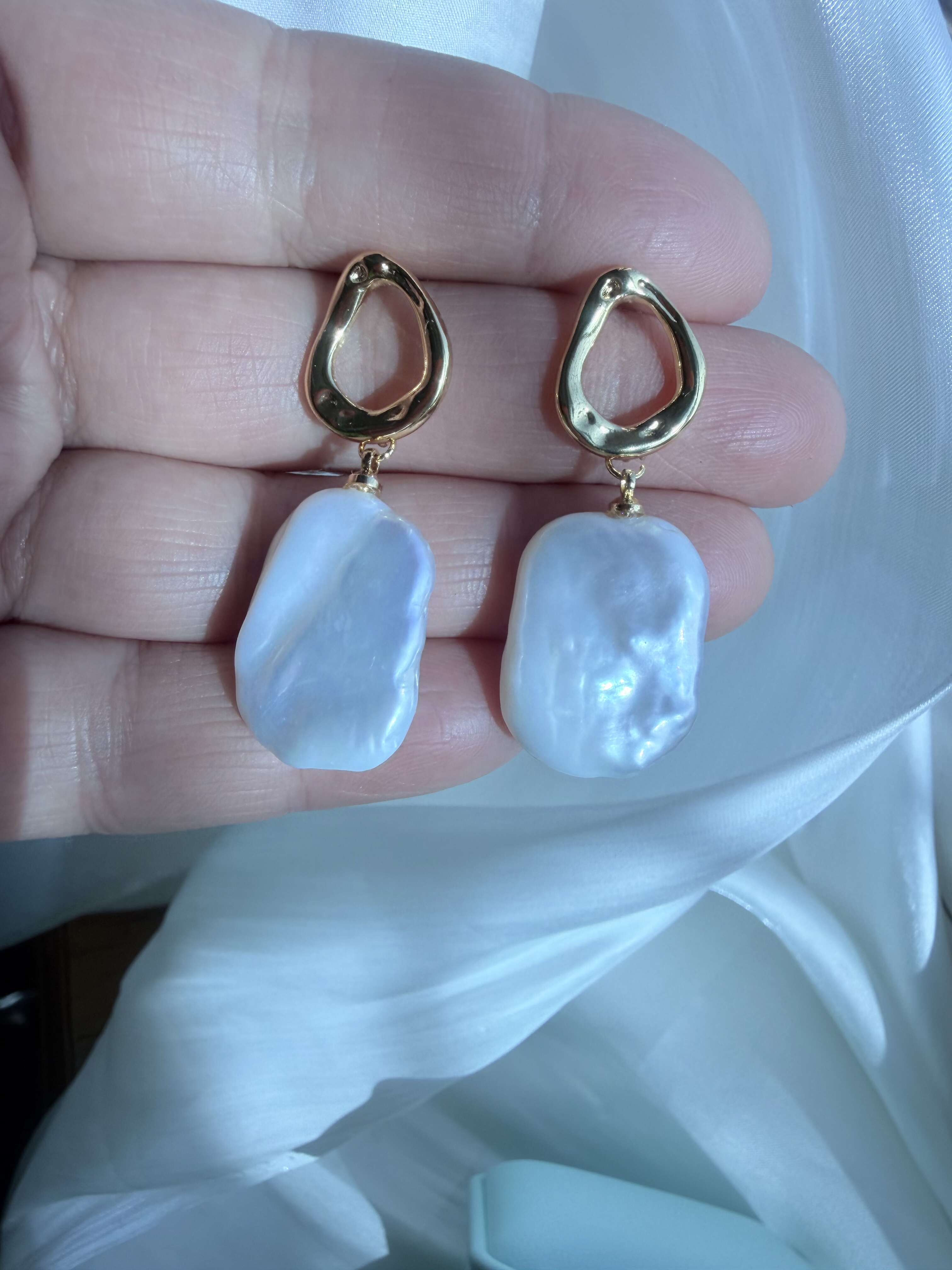 天然淡水巴洛克耳环轻奢港台风格女款时尚百搭耳环小众设计感高级,珠宝/钻石/翡翠,耳饰,淘宝优惠券,粉丝福利购,淘宝优惠卷