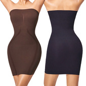 辣妹抹胸塑身裙收腰内搭一字肩紧身性感裹胸内衬打底裙显瘦包臀裙