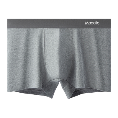 男士内裤纯棉麻灰色桑蚕丝7A抗菌