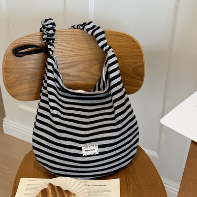 救命！条纹帆布包也太显文艺了吧