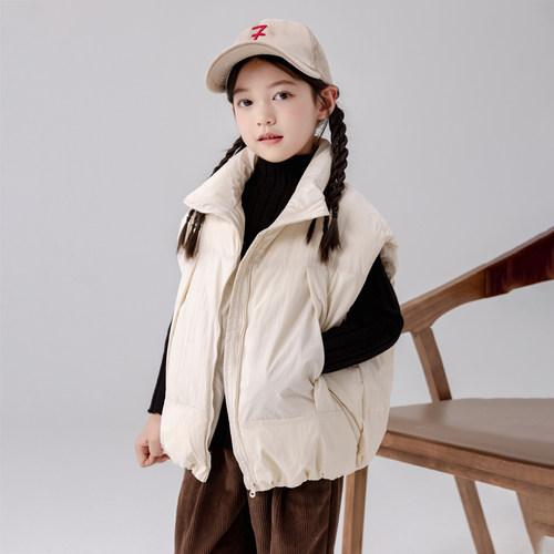 哈依鲁秋冬季女童羽绒马甲