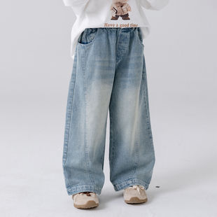 新款 牛仔裤 哈依鲁2025春秋季 女童时尚 儿童中大童小学生韩版 休闲裤