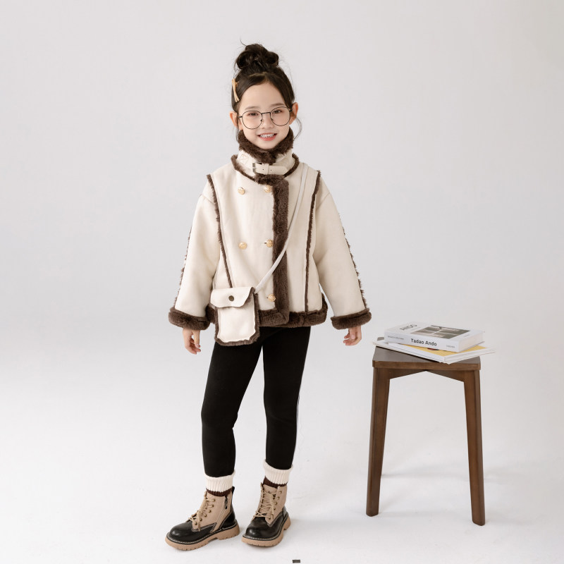 哈依鲁女童冬季新款小香风加绒外套儿童中大童仿皮草短款夹克皮衣,童装/婴儿装/亲子装,皮草/仿皮草,淘宝优惠券,粉丝福利购,淘宝优惠卷