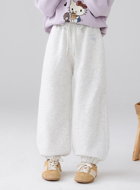 哈依鲁2026春秋季新款女童卫裤儿童中大童学生时尚休闲灰色运动裤