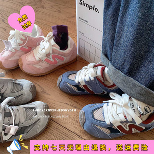 可吉春夏季单网童鞋儿童运动鞋女童德训鞋网面透气男童鞋子软