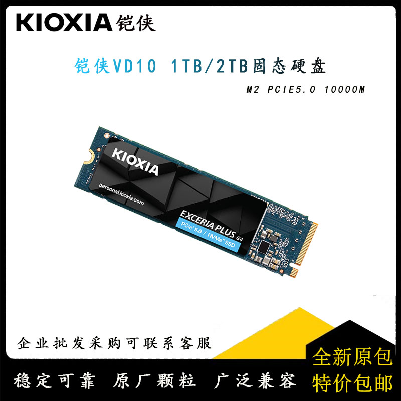 Kioxia/铠侠 1TB VD10 2TBSSDM.2NVME固态硬盘SSD5.0笔记本10000M