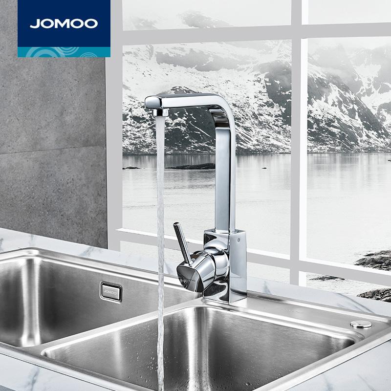 抽拉厨房龙头旋转伸缩九牧JOMOO