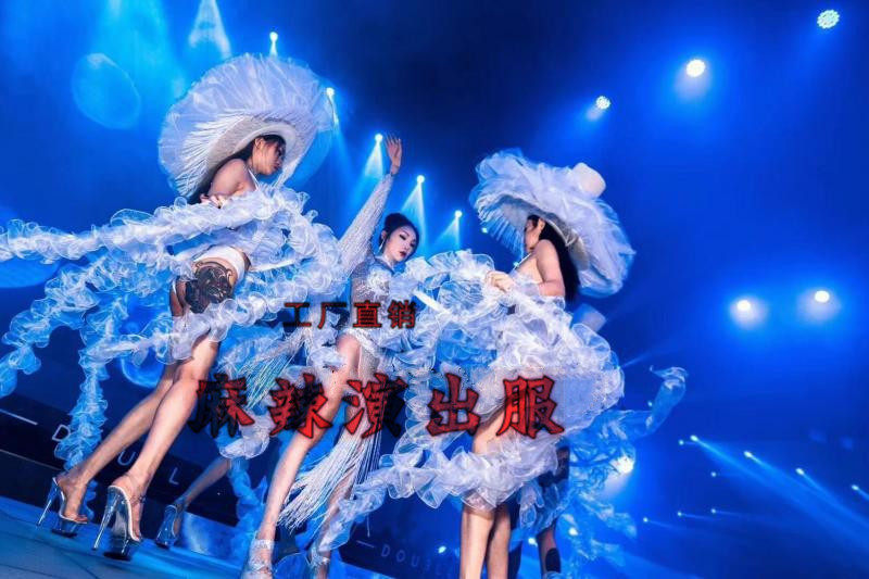 酒吧夜店圣诞节gogo白色维密走秀大帽子蕾丝演出服情人节梦幻派对