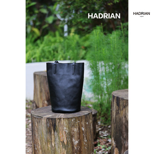 HADRIAN哈德良植鞣牛皮托特包女大容量真皮单肩腋下水桶包H23206