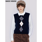 Basic 叠穿坎肩毛衣 新款 House 百家好100%羊毛针织马甲女2026春季