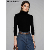 House 百家好高领羊毛衫 针织打底衫 Basic 女2025冬季 保暖软糯毛衣