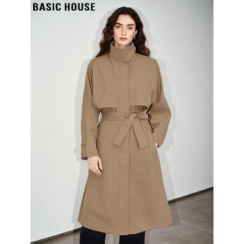 英伦风毛呢外套长款羊毛呢子大衣