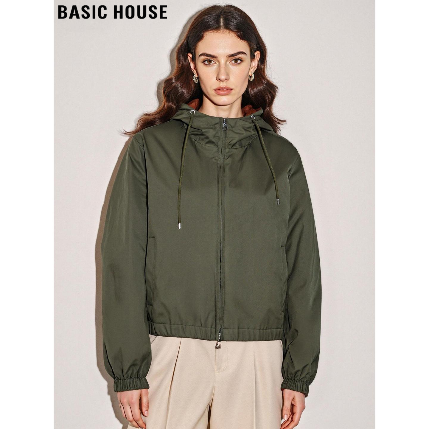 百家好意奢连帽拉链外套女