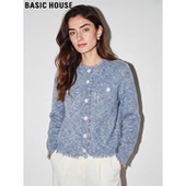 House 百家好优雅气质小香风针织开衫 女2026春季 Basic 新款 短外套