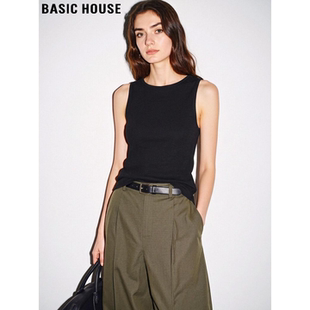 运动内搭外穿无袖 百家好冰丝圆领背心吊带女夏季 上衣 House Basic